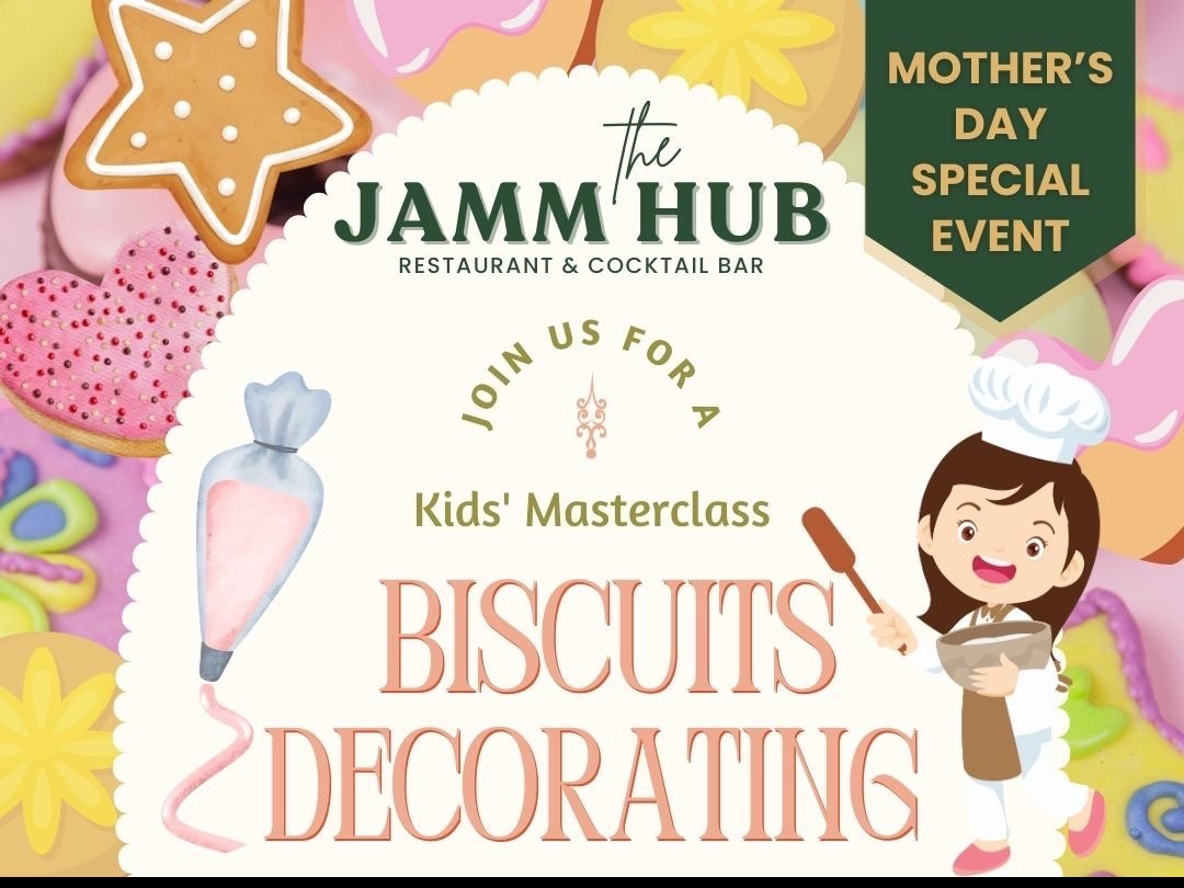 30 March, 2.00 pm Mother’s Day Kids Masterclass – Biscuit Decorating